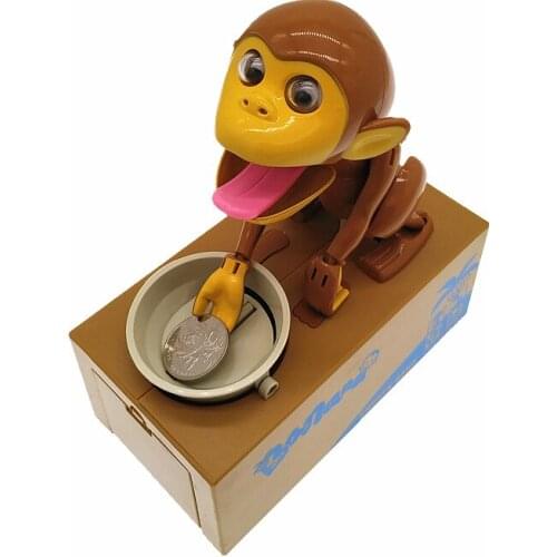Stealing Money Monkey Piggy Bank New Fun Greedy Money Piggy Bank New Electric Children Piggy Bank Birthday Gift Home Decoration