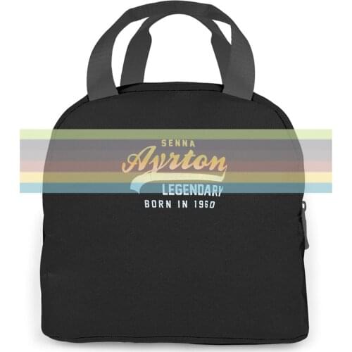 Ayrton Senna Legendary Hipster Harajuku Brand women men Portable insulated lunch bag adult