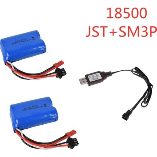 18500 6.4v 1000mAh Li-ion battery For wltoys A303 A313 A323 A333 1/12 RC car toys battery JST-2P free shipping