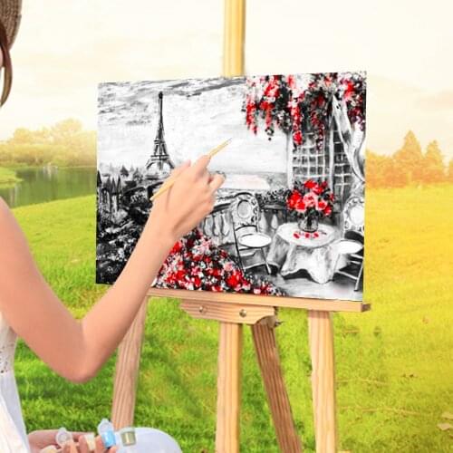 Landscape Street DIY Paint By Numbers Kit Acrylic Paints 50*70 Paiting By Numbers Decorative Paintings Kids Drawing