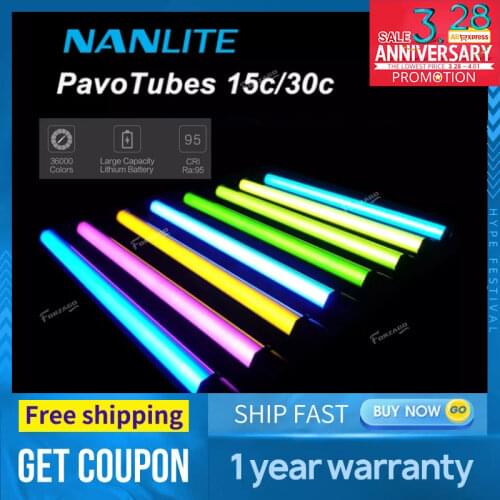 NanGuang NANLITE Pavotube 15C 30C RGB LED Light Tube Color Photography Light 2700K-6500K Handheld light Stick Video Movie Studio