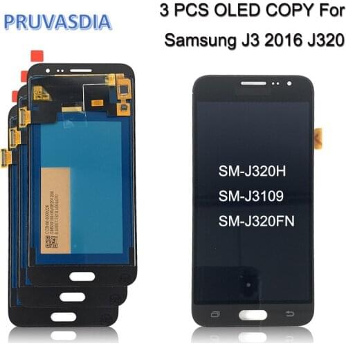 Wholesale 3 Piece 100% Test For Samsung Galaxy J3 2016 J320 J320F J320G LCD Display Touch screen Digitizer Assembly