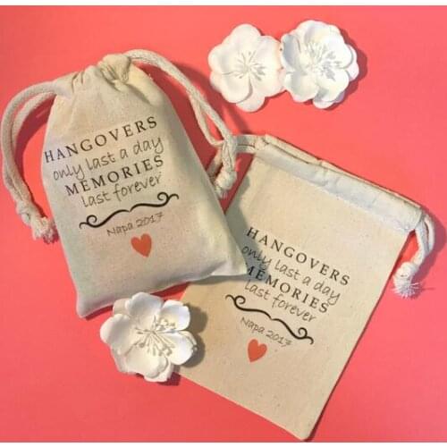 Customize Hangovers Only Last a Day birthday wedding favor bags Bachelorette Hangover recovery Survival Kit party Candy pouches