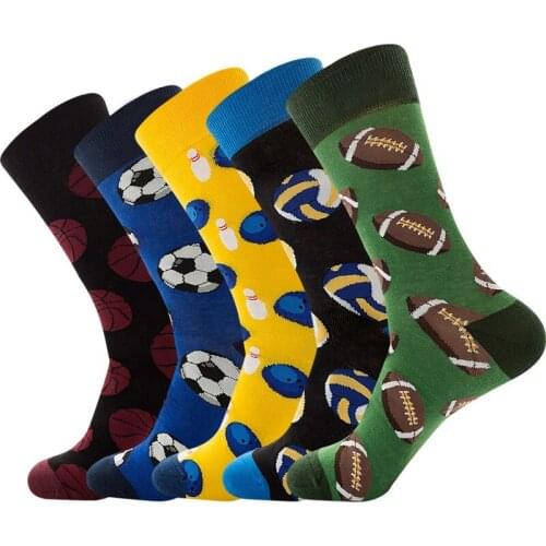 Autumn Winter New Style Long Stockings Cotton Jacquard Ball Men Fashionable Football Socks