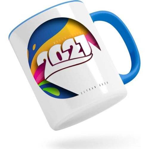 Personalized 2021 Happy birthday Blue Mug Bardak-10