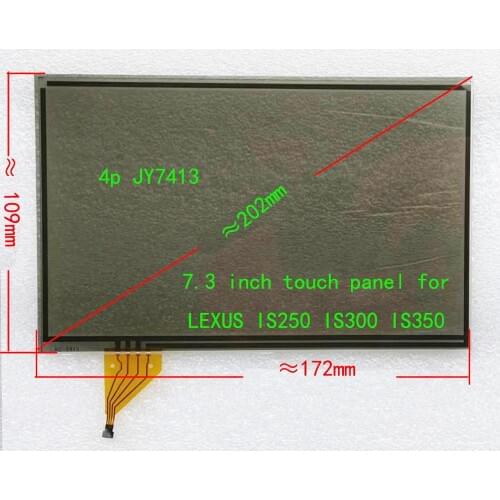 7.3 7.4 inch Resistive touch screen For Lexus IS250 IS300 IS350 Dedicated touch screen 4pin LTA070B511F LTA070B510F