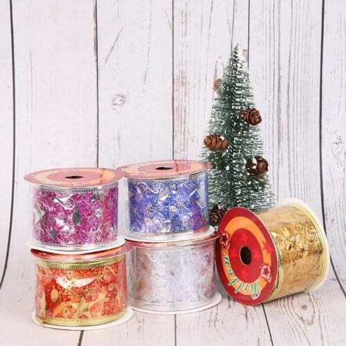 Gift Wrapping Christmas Ribbon Christmas Design Printed Yarn Ribbon Sewing Fabric Wedding Christmas Decoration