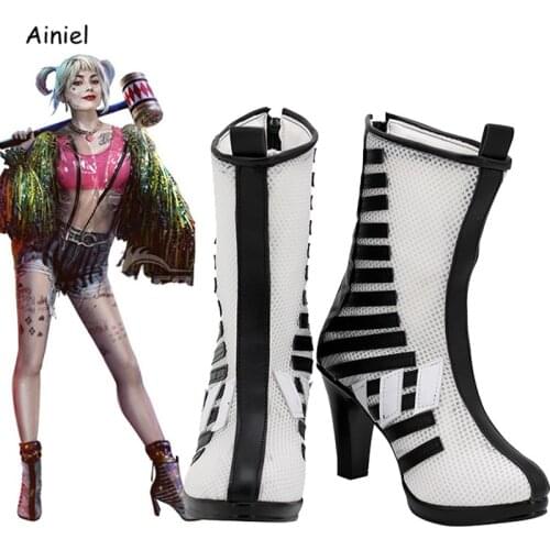 Ainiel 2020 Birds of Prey Coaplay Shoes Customized Boots Women Shoes Girls Cosplay Girls Boots