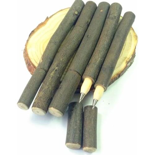 20pcs/lot Vintage style handmade ballpoint pen with cap Nice Decoration Props gift wooden roller ball pen office school supply