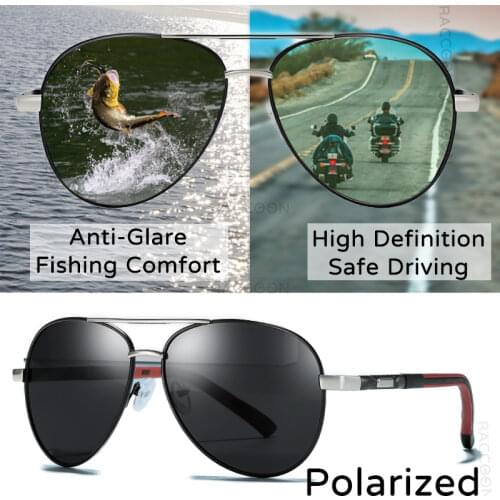 Brand Design Polarized Oval Sunglasses Classic Men Metal Photochromic Outdoor Driving Sun Glasses Male Coating Sunglass Uv400