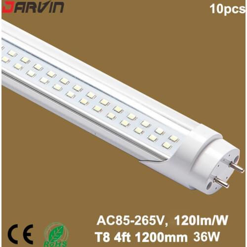 Led Light 120cm T8 Led Tube Lamp Fluorescent Tube Lamp 4ft Double Line 1200mm 36W Energy Saving Lamp Replace Fluorescent Lights