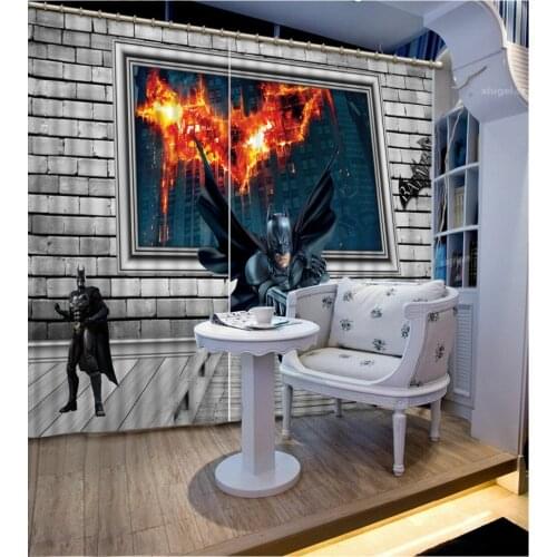 3D Photo Printing Blackout Curtains For Living Room Brick Wall Picture Frame Portrait Hotel Blackout Shade Window Curtains