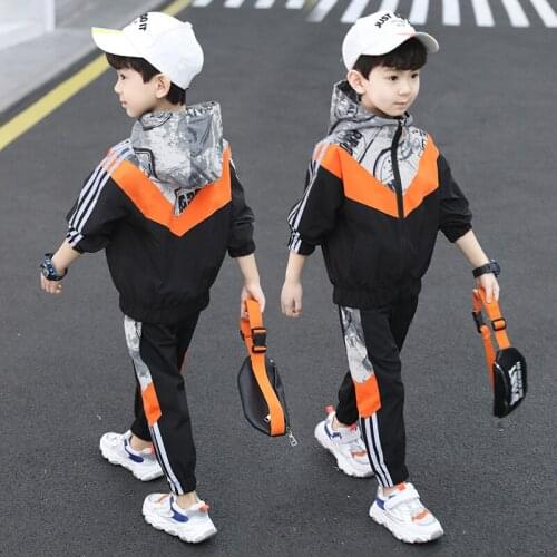 Reflective Spring Autumn Girls Clothing Suits Coat +Pants 2pcs/Set Pullover Kids Teenager Outwear Sport Beach School High Qualit