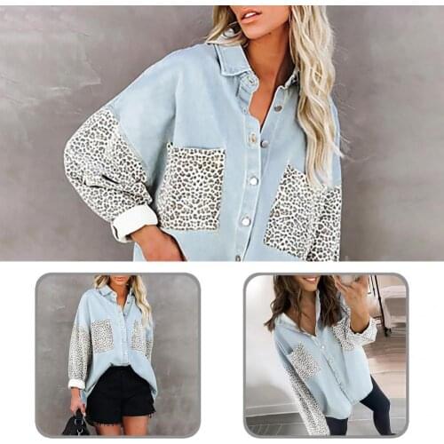 Coat Patchwork Loose Contrast Colors Single-breasted Women Jacket Lady Coat for Spring