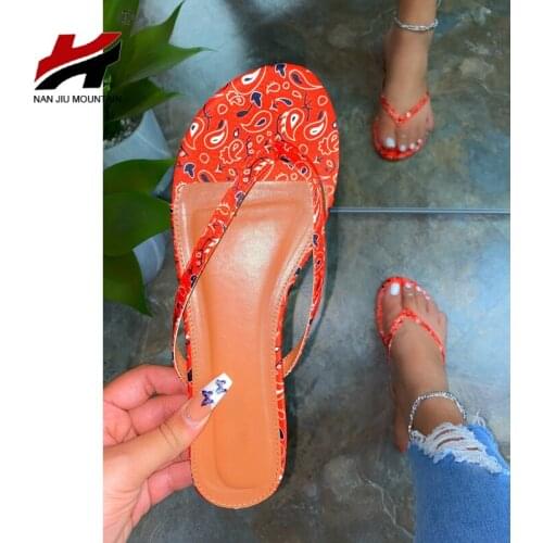 NAN JIU MOUNTAIN 2020 Womens Summer Flat Slippers Herringbone Open Toe Beach Sandals Outdoor Shoes Multicolor Plus Size 42