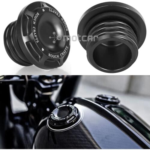 1pcs Black Motorcycle Pure Manual Rough Crafts Aluminum Fuel Gas Oil Cap For Harley Sportster Dyna Touring Softail 1996-2014