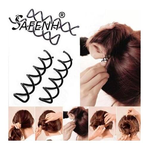 1pc Black Spiral Spin Screw Pin Hair Pins Twist Barrette Women Hair Styling Tools Bridal jewelry