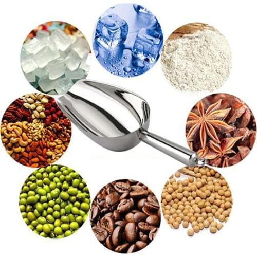 Creative Ice Scoop Stainless Steel multi-purpose Tea Ice Shovel Kitchen Accessories Flour Grain Fries Dry Goods Shovel Tools