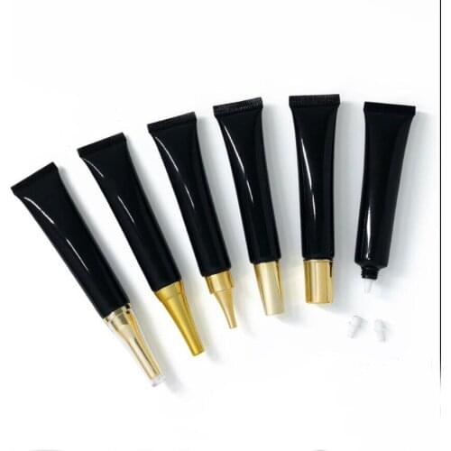 10ml/15ml/20ml black mild wash plastic soft tube butter hand cream lotion emulsion eye essence cosmetic hose skin care packing