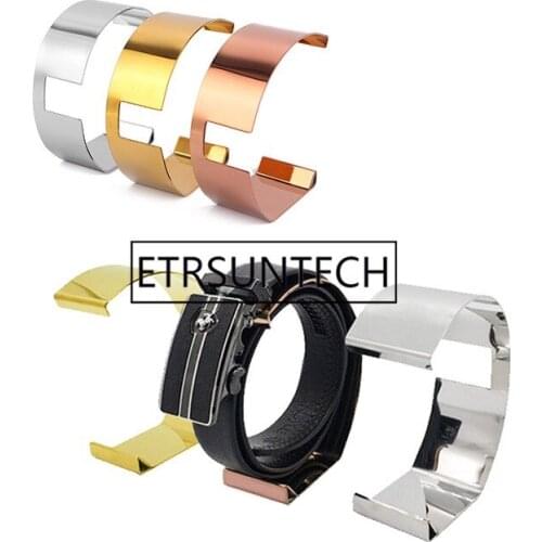 10pcs/lot Silver/Gold/Rose Gold stainless steel belt desktop display stand rack holder clothing store display accessories