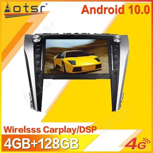 128G Android Car Multimedia Stereo Player For Toyota Camry 2015 2016 2017 Tape Radio Recorder Video GPS Navi Head Unit No 2 Din