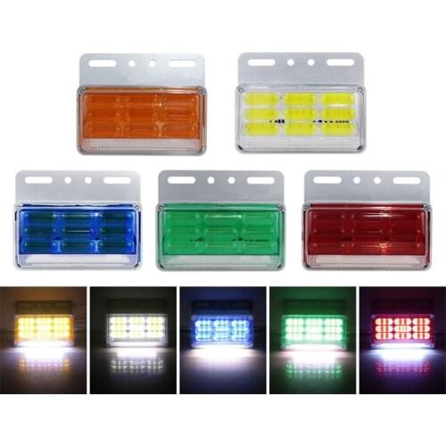 2PCS 24V Cob Truck LED Side Light Waterproof Trailer Side Turn Wide Trailer Bus Warning Turn to Passenger Car Light