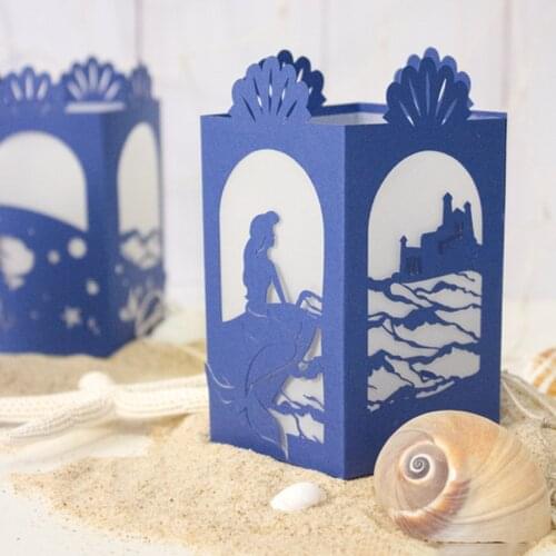 20.8*9.9cm mermaid lantern new Metal Cutting Dies for card DIY Scrapbooking stencil Paper Craft Album template Dies