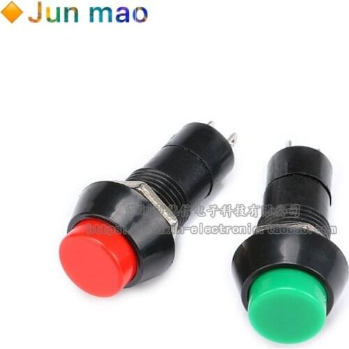 5PCS Button switch pbs-305 with lock / reset round button switch without lock / self-locking red / Green