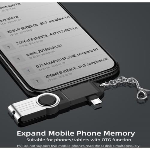 USB Type-C 2-in-1 OTG Adapter OTG Type C Cable Adapter USB-C Adapter USB 3.0 OTG Adapter With Chain Mobile Phone Accessories