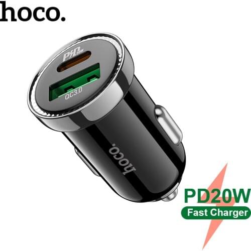 Hoco PD20W QC3.0 USB Car Charger For Samsung Z Fold Flip 3 PD Fast Charging Mobile Phone Car Charger For iPhone 12 Mini Charger