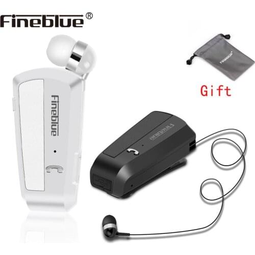 The new Fineblue F990 wireless bluetooth headset neck clip is worn on the retractable business sports stereo headset vibration