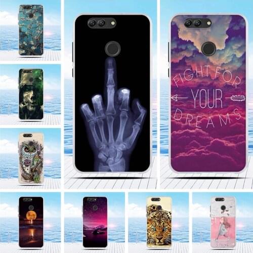 For Huawei Nova 2 Plus Cover BAC-L23 Case 3D Relief Printing Flower Back Cover TPU Soft Silicone Phone Cases Coque Capa Funda
