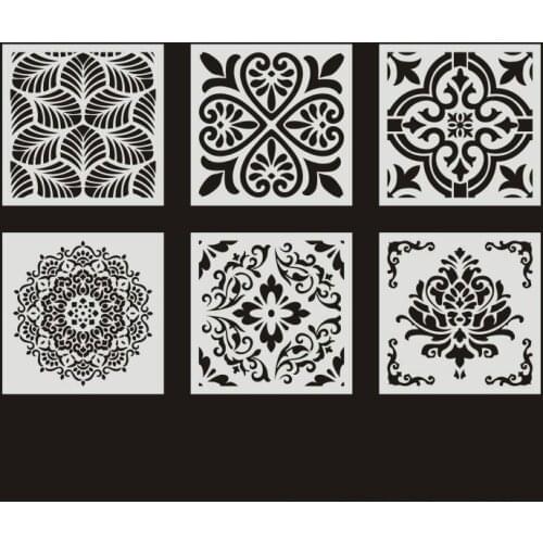 CraftArtGo DIY Flower Stencils Painting Scrapbook Coloring Cake decorating sugar powder sieve printing mold printing table