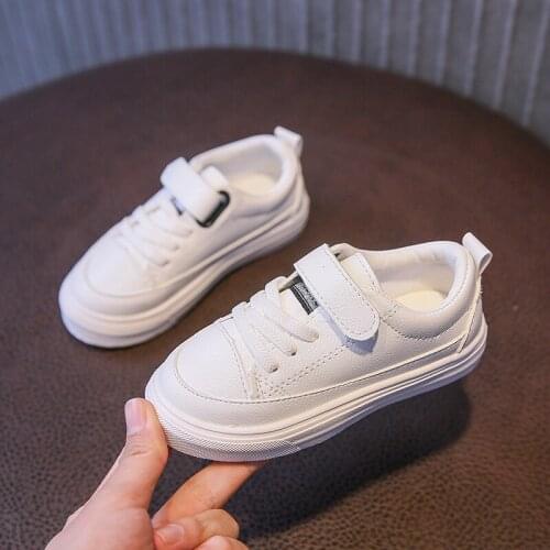 Kids Soft PU Leather Shoes Hot Sale Childrens Sneakers Girls Princess Shoes Spring Autumn New Boys Flat Shoes Size 26-36 E570