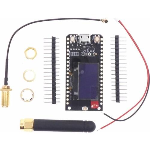 For TTGO for LORA32 868Mhz / 915Mhz ESP32 LoRa OLED 0.96 inch blue screen Bluetooth WIFI with cable