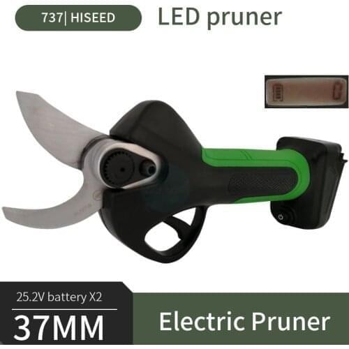 HISEED HDF737 Wireless electric pruning shears 37mm fruit tree power flower scissors imported Sony rechargeable battery
