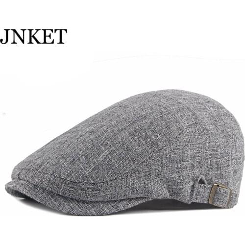 JNKET New Fashion Unisex Beret Hat Leisure Peaked Cap Flat Caps Outdoor Travel Sunhat Duckbill Cap Adjustable Size