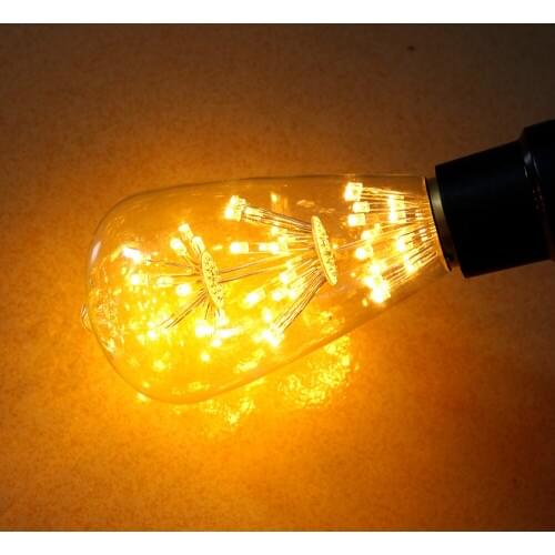ST64 Incandescent light bulb led 3w bulbs e27 pendant lamp vintage edison bulb 220v decorative filament bulb lighting bombil2PCS