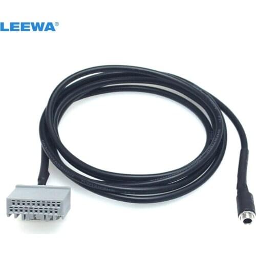 LEEWA 10PCS Car Audio 3.5mm Female Plug AUX Wire For Honda CRV Civic Accord AUX In Input Interface Adapter Cable #CA6052