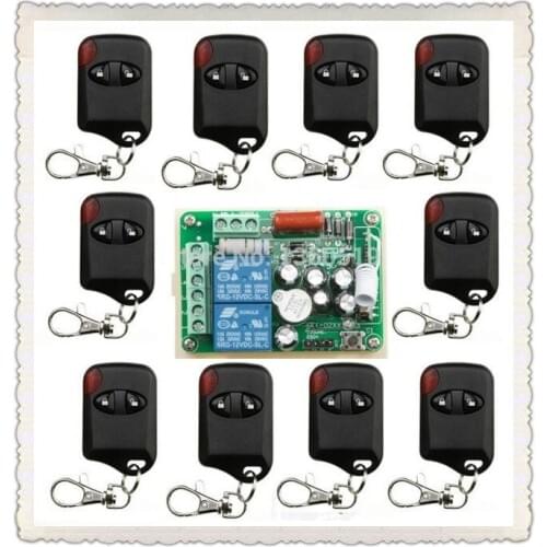 Hot Sales AC220V 10A 2CH 315MHz/433MHZ Wireless RF Remote Control Switch teleswitch 10* cat eye Transmitter+ 1*Receiver