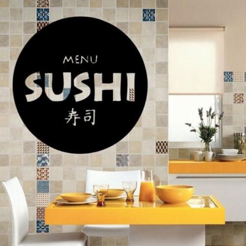 Sushi Wall Sticker Japanese Food Decal Poster Vinyl Art Wall Decals Decor Mural Decorative Decoration Sushi Bar Glass Decal