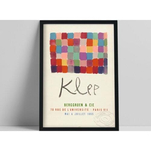 Paul Klee Art Exhibition Poster, German Expressionism Wall Art, Minimalist Klee Bergrunen & Cie Prints, French Vintage Painting