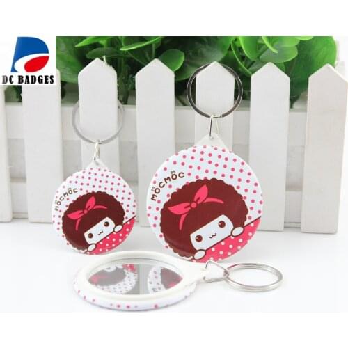 500sets of 58mm blank Mirror Keychain Button badge material