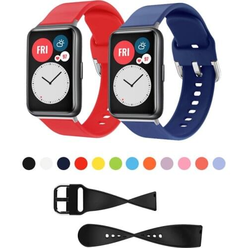 Replacement Band Sports Strap Soft Silicone Watchband for Huawei watch fit