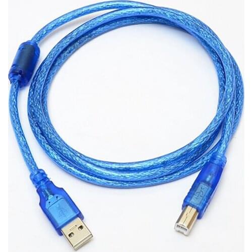 Standard 2.0USB printing cable USBA/B cable Printer data cable Double shielded blue printer cable