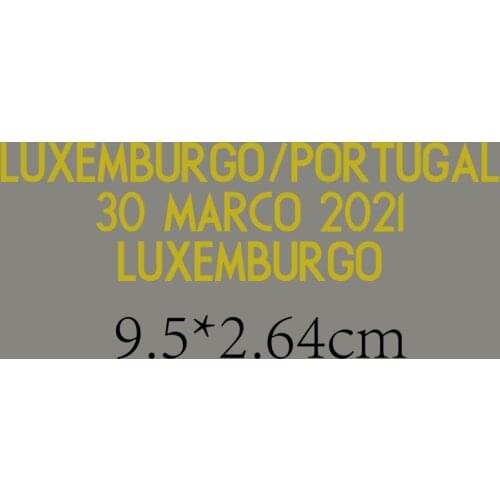 2021 Portugal Match Details VS Luxembourg Match Game Text Heat Transfer Soccer Patch Set