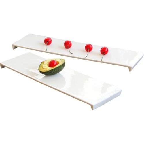 European-style ceramic plus long rectangular dessert plate pastry plate sushi plate pastry display tray new bone china durable