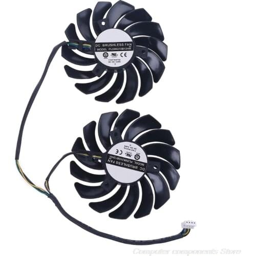 1 Pair 87mm PLD09210B12HH 4 Pin Graphics Video Card Cooling Fan for MSI RX 470 480 570 580 Armor M23 21 Dropshipping
