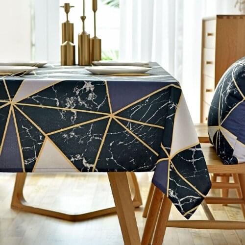 Waterproof Tablecloth Black Table Cloth Tablecloth Mantel Mesa Tablecloth Dining Table Cover Coffee Table Geometric Coffee Table