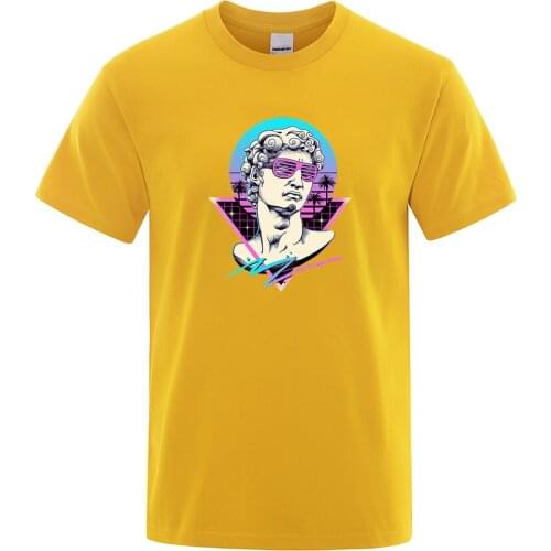 Michelangelo David Funny T-Shirt Men Cool Short Sleeve Mens T Shirts Hip Hop Street T-Shirts Summer Fashion Tee Shirt Streetwear